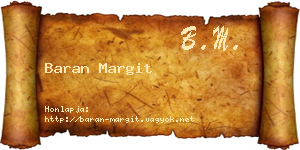 Baran Margit névjegykártya